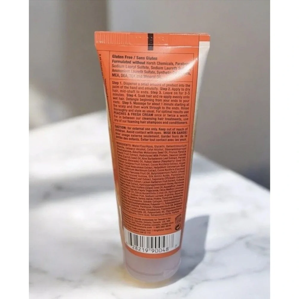 Tweak'd By Nature‎ Peaches & Fresh Cream Cleansing Hair Treatment 3oz New SEALED